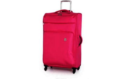 IT Luggage Megalite Extra Large 4 Wheel Suitcase - Fuchsia
